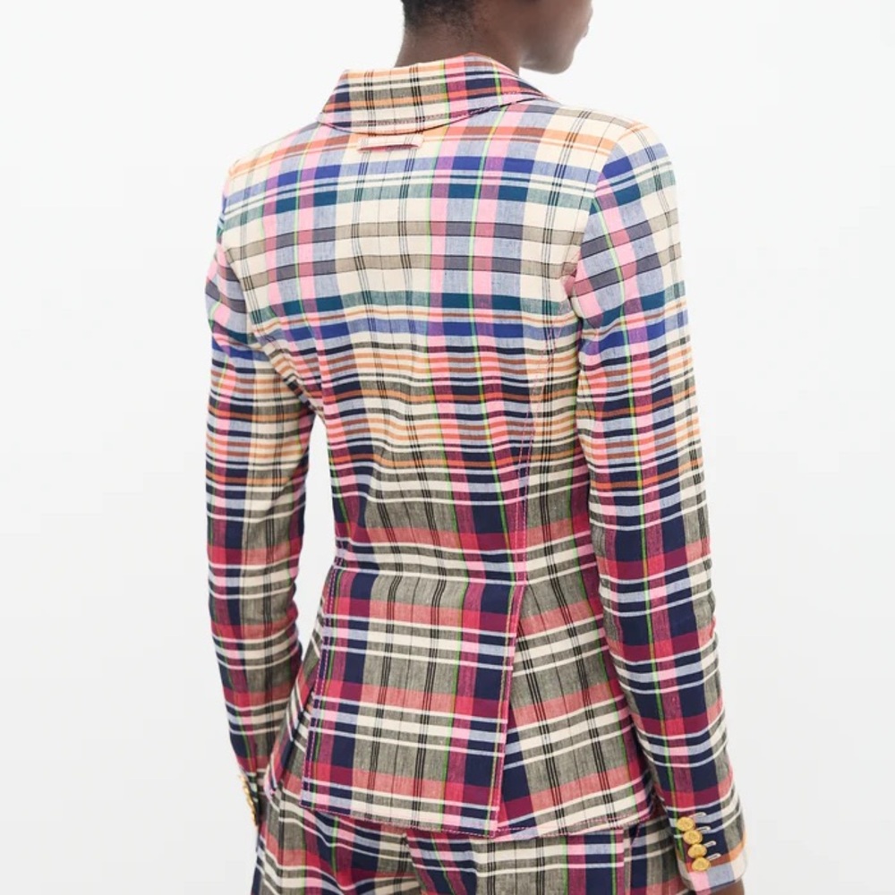 Smythe Multicolor Plaid Single-Button Blazer - image 4